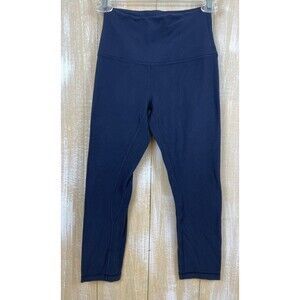 Lululemon Navy Blue Leggings Cropped Skinny See Pics For Size